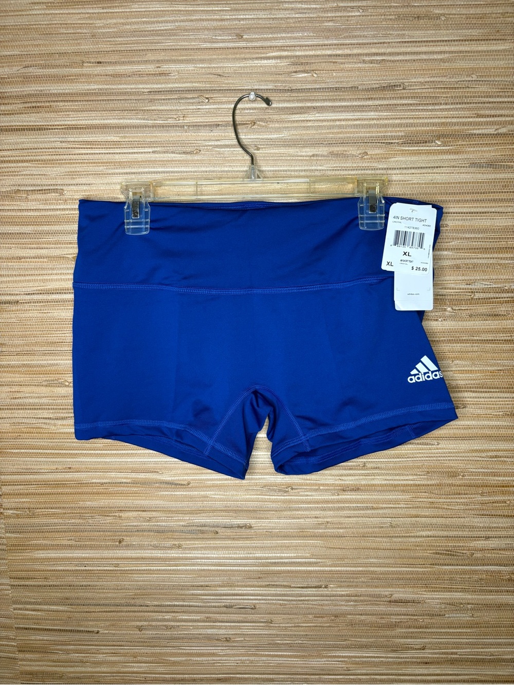 Adidas Women's Performance Short Tight Athetic Shorts 4” NWT Royal Blue Sz XL